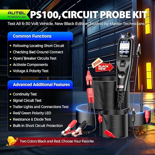 2025 Autel PowerScan PS100 Power Circuit Probe Tester, 12-24V Automotive - Image 2