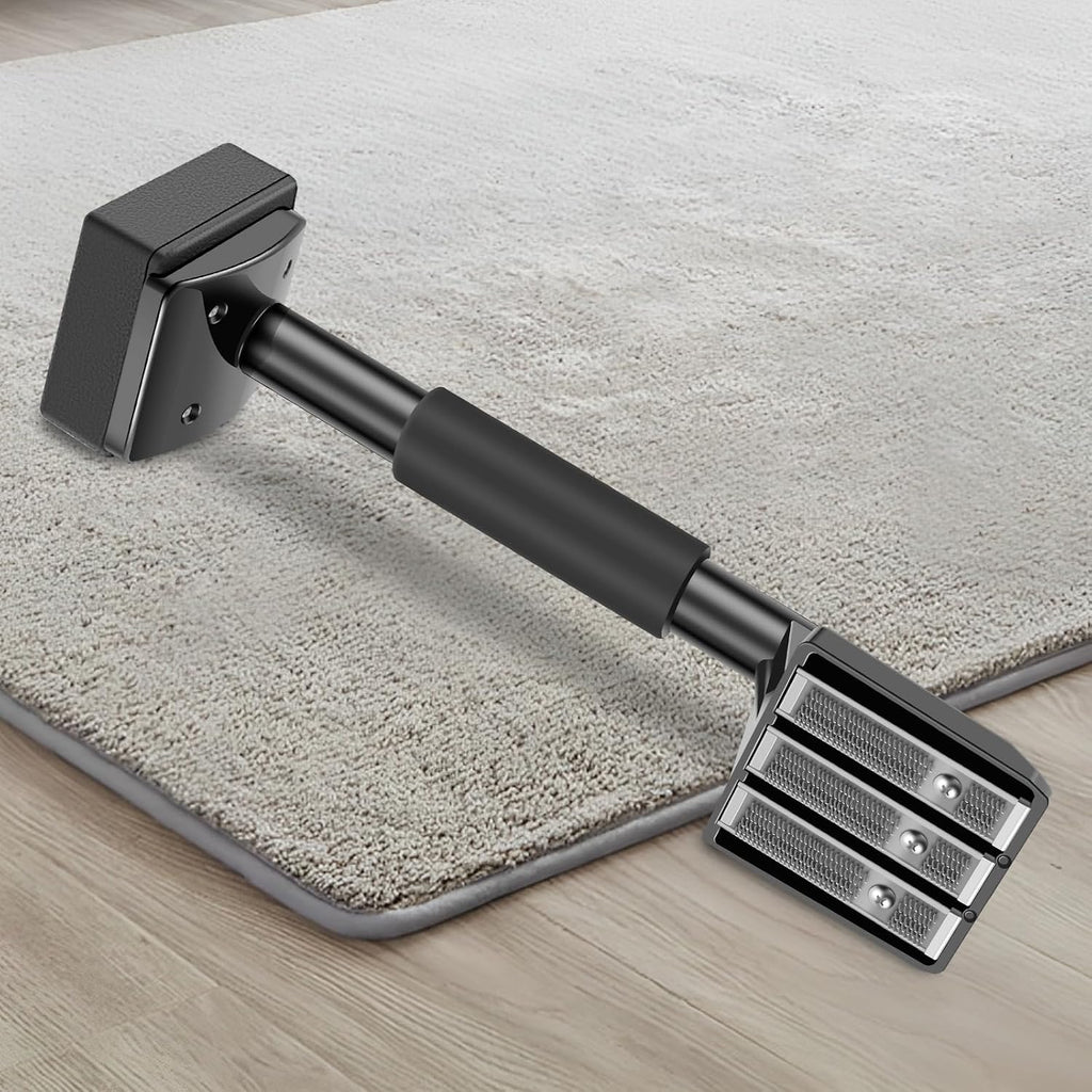 Carpet Stretcher Knee Kicker, Metal Knee Kicker with Tilting Teeth, 17"-24" Adjustable Length Non Slip Handle, Easy to Operate Knee Kicker, Robust Stable Knee Kicker Suitbale for Home
