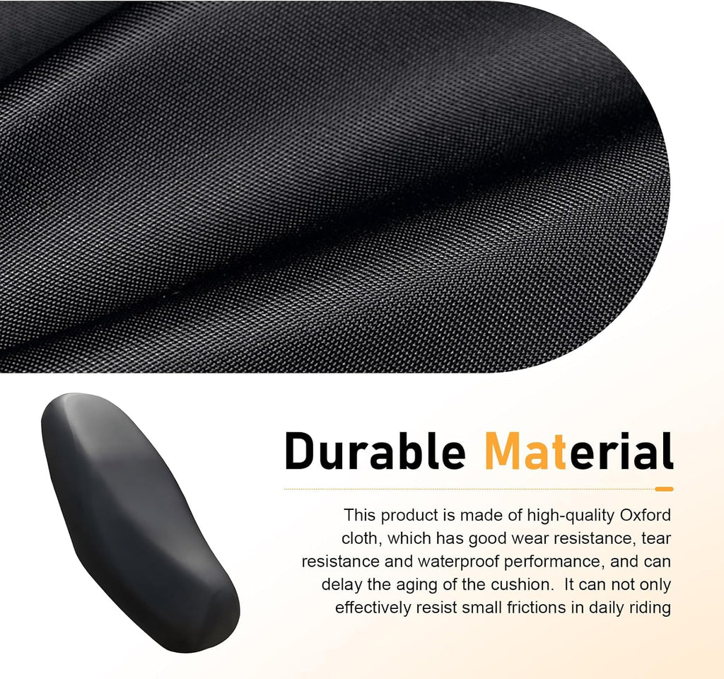 1 PC Motorcycle Seat Cover, 27.6 x 45.3 inches Waterproof Motorcycle Seat Covers, Universal Sunscreen and Heat Insulating Oxford Fabric Seats Cover, for Motorcycles (Black #XXL)