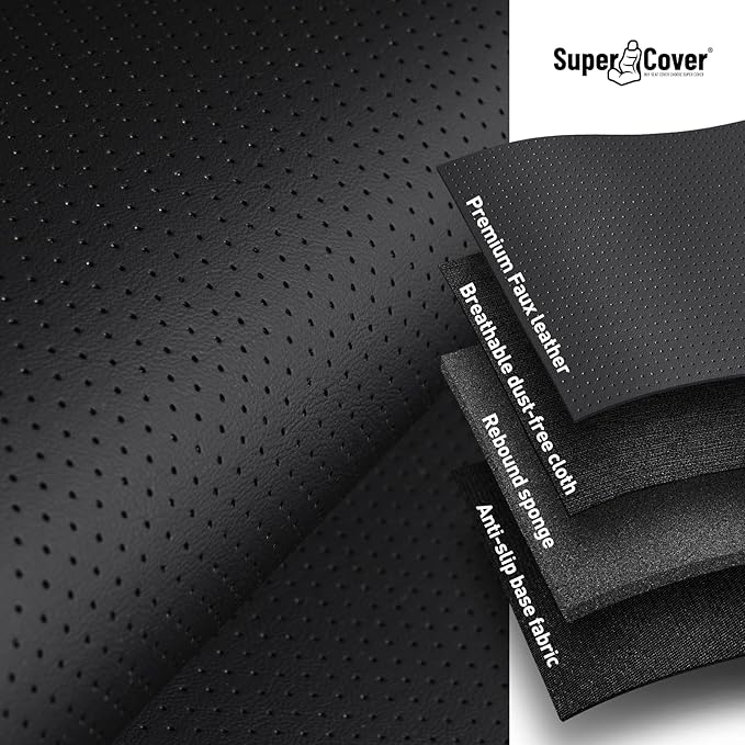 Super Cover for Toyota Tundra Seat Covers 2014-2021, Full Covered Black Seat - Image 7