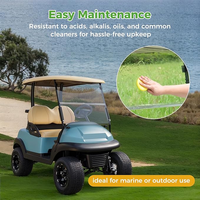 10L0L Golf Cart Windshield for Club Car Precedent 2004-Up, 2017-Up Onward - Image 6