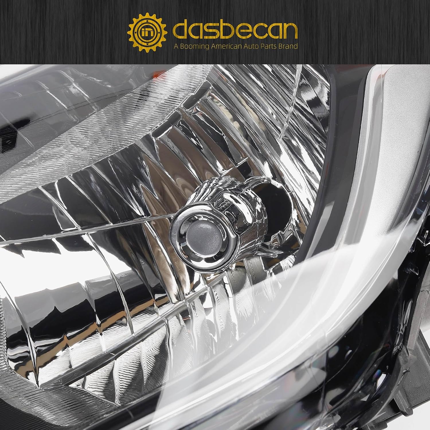 Dasbecan Halogen Headlight Compatible With Kia Soul 2014-2019 Left+Right Side Headlights Assembly Chrome Housing Replaces# 92101B2270 92102B2270 KI2502167 KI2503167(W/O Bulbs)