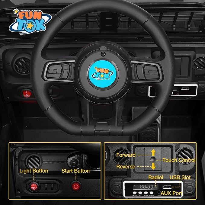 12V Ride On Truck for Kids, Electric Cars for Toddlers w/Remote Control - Image 6