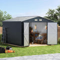 10x10 FT Outdoor Metal Storage Shed by Unknown