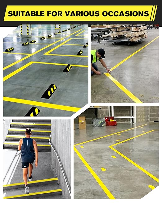 Floor Marking Tape, 2 in x 108 FT Strong Adhesive Caution Tape, High Durability - Image 8