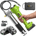 TaskStar Grease Gun with Lock-On Trigger for Effortless Greasing, Cordless Electric Grease Gun Kit, 2 Batteries, 40" Hose & LED Light, 14 oz Capacity for Tractor, Truck & Equipment Maintenance