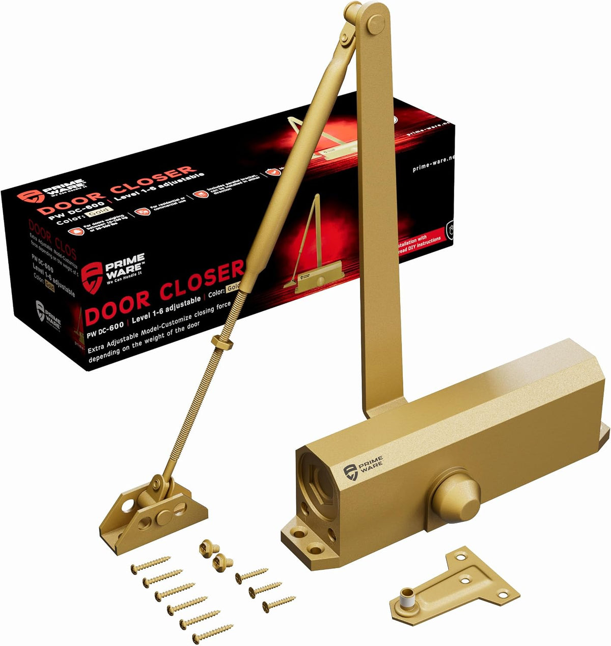 primeware dc-600 adjustable automatic door closers for home, main product view
