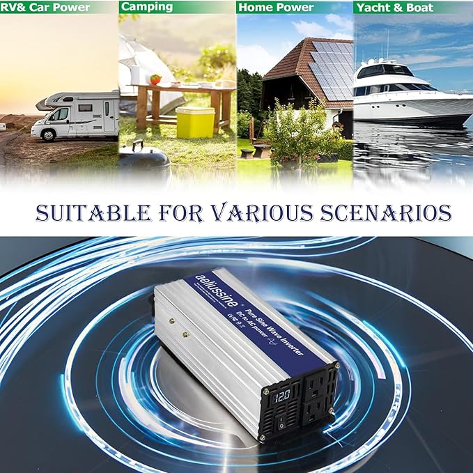 1000W Pure Sine Wave Inverter-36V DC to 110V 120V AC Power Converter - Image 6