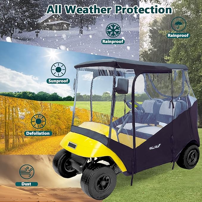Golf Cart Enclosure Fit for EZGO TXT EZGO RXV 2 Passenger 2-Person Seaters - Image 6