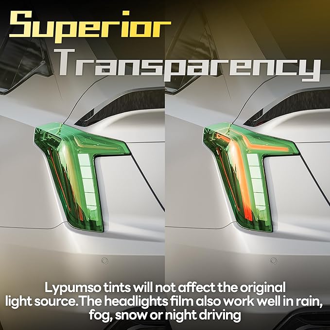 Lypumso 16 x 60 Inches Headlight Taillight Car Tint Vinyl Film, Self Adhesive - Image 5