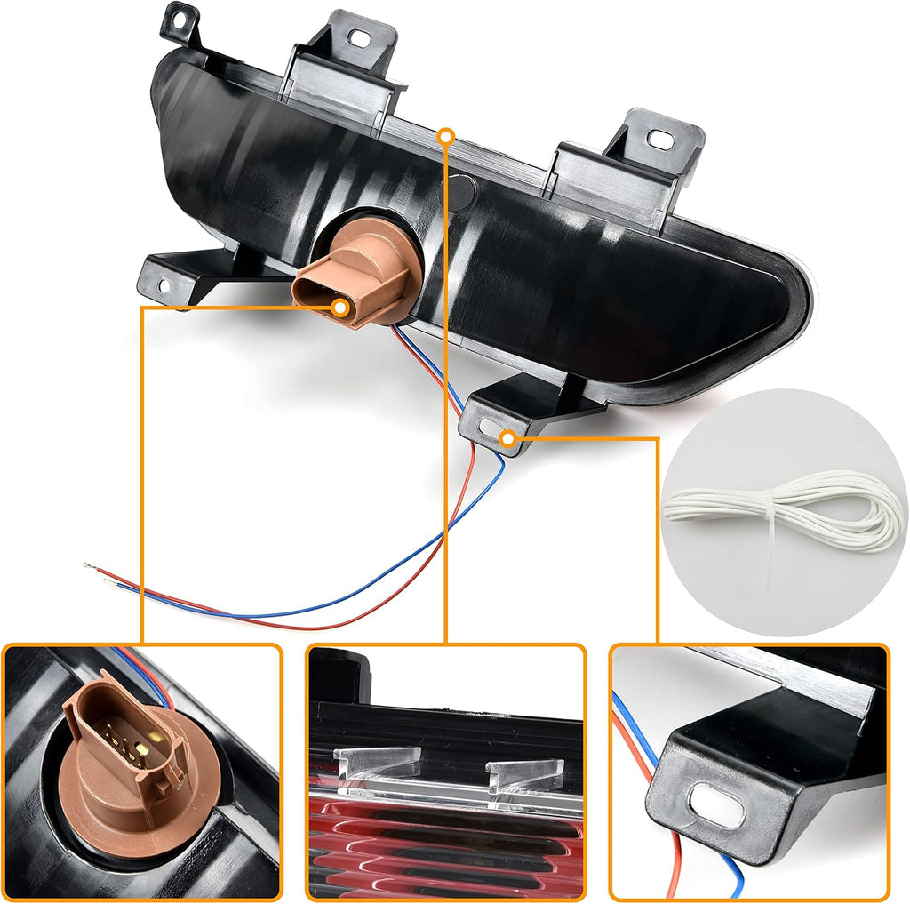Backup Light for 2018-2021 Ford Mustang, LED Red Tube 3rd Brake Light Center Parking Lamp Rear Running Reverse Back Up Lamp for Ford Mustang 2018-2021 Accessories (1PCS)