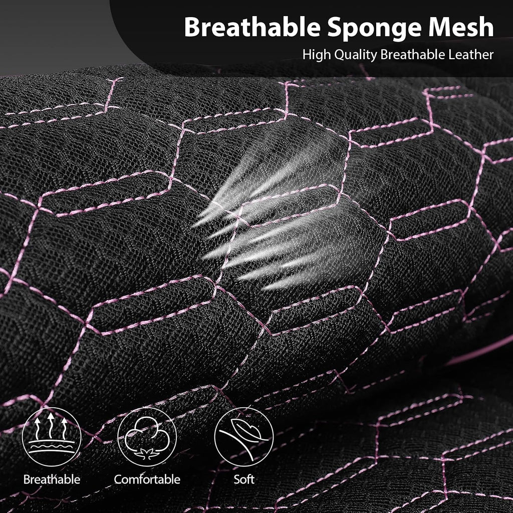 car pass 3d foam mesh leather car seat showing dimensions