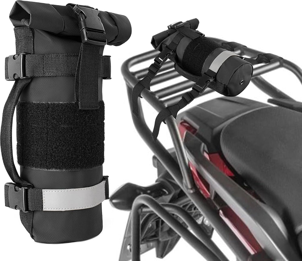 Rexmica Fuel Bottle Holder for 30 oz Fuel Bottle, Fuel Bottle Pouch Bag Fit for Mounting on Motorcycle or on MOLLE Bag Backpack, Black (Patented Design), RM01001