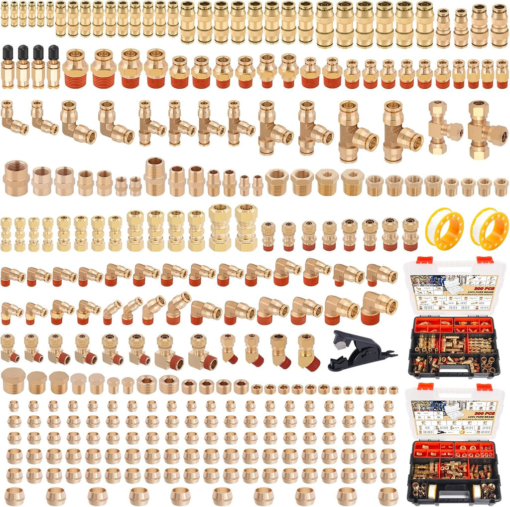 cheemuii 300 pcs brass dot air line fittings, main product view