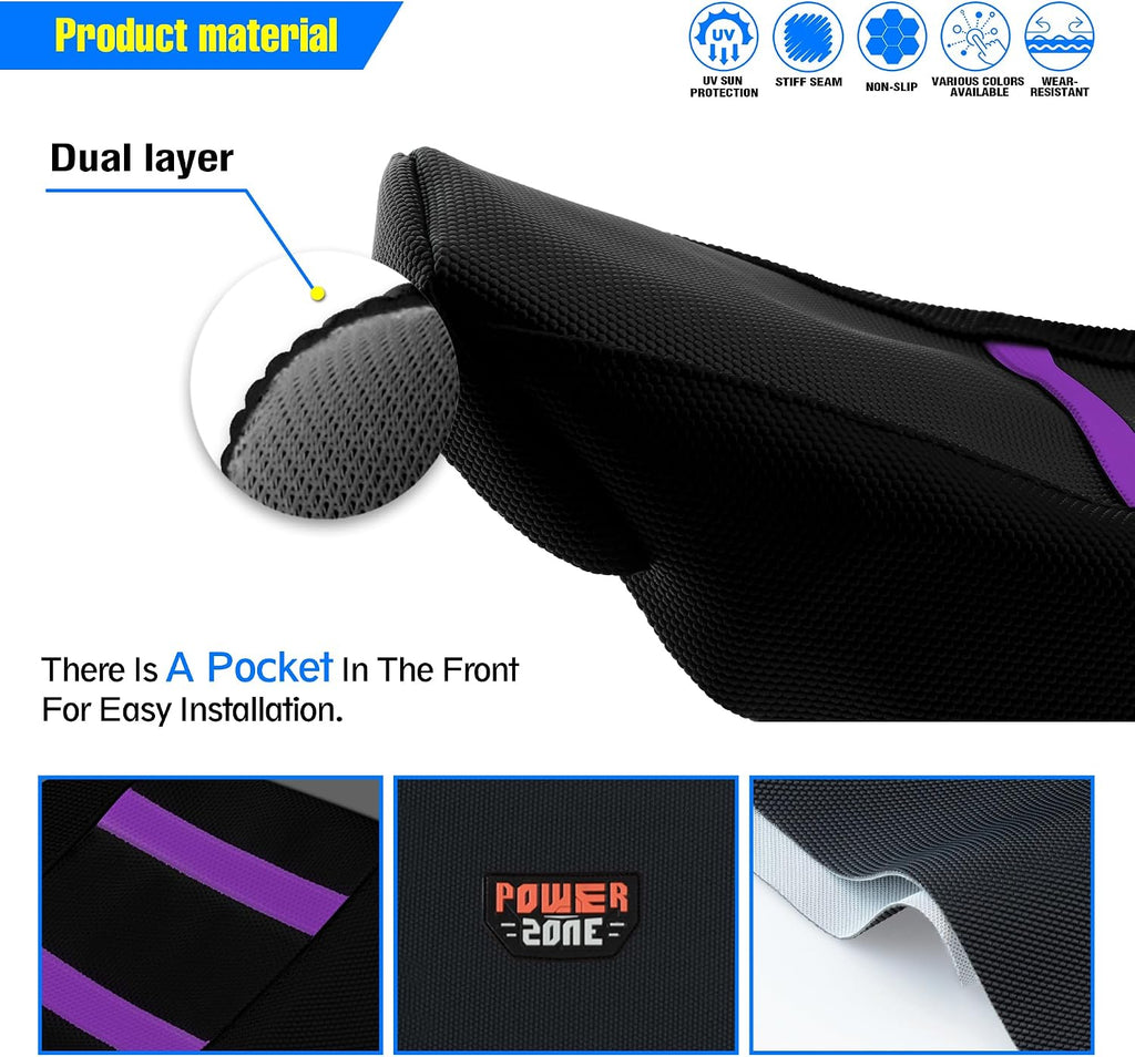 Motorcycle Dirt Bike Seat Cover for Surron Sur Ron Light Bee X/S - E Bike Seat Cover (Purple)