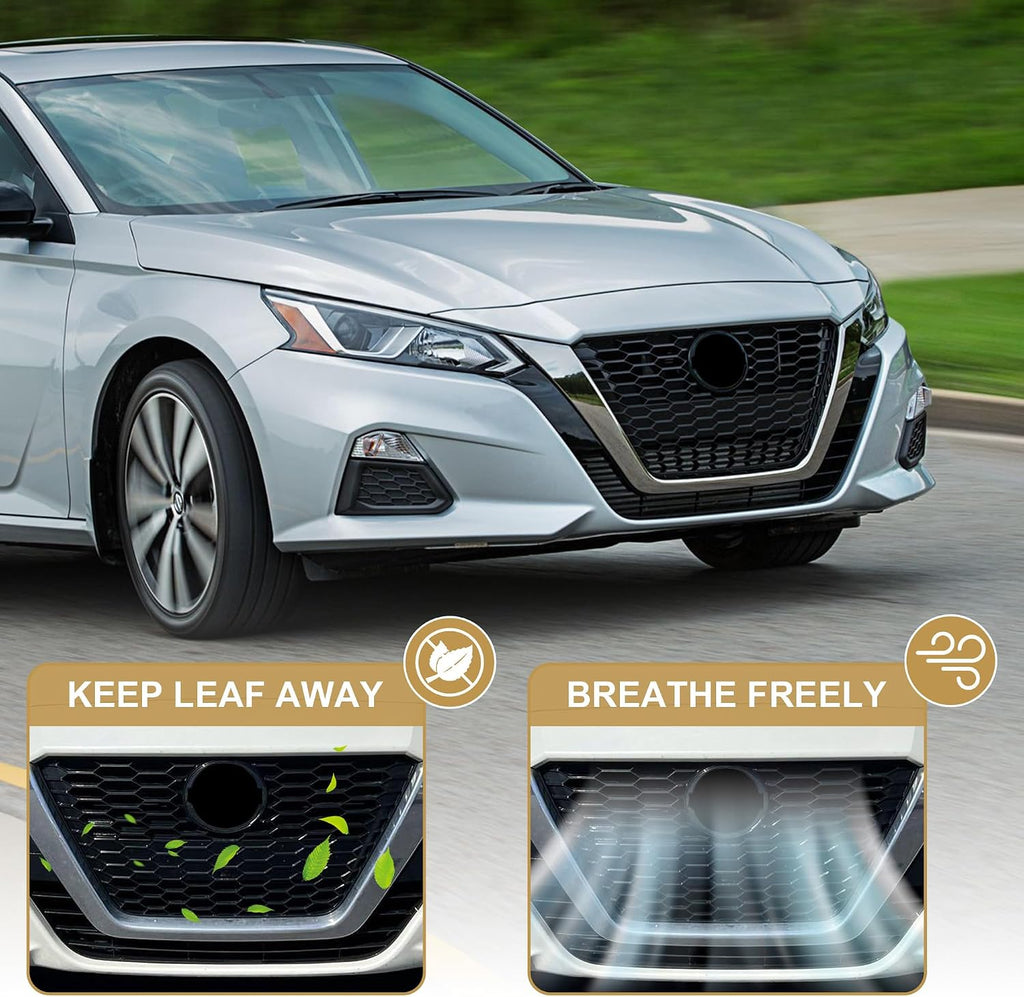 PartsFlow Front Upper Bumper Grille Hood Mesh Grill Assembly Compatible with 2019 2020 2021 2022 Nissan Altima S SL SV NI1200292,623106CA1A