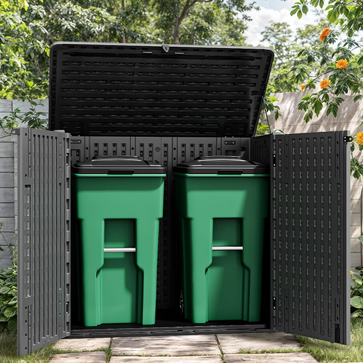 yitahome outdoor storage shed w/o shelf, 30 cu, main product view