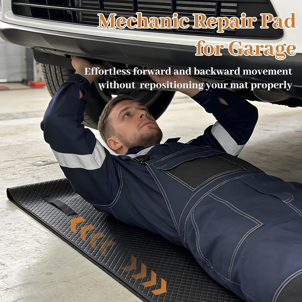Rolling Creeper Mat, 60"x28" Zero Ground Clearance Mechanic Mat for Working Under Car, Under Car Roller for All Vehicles & Terrains, 3-Layer Design with Storage Bag