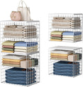 4-tier stackable closet organizers and storage shelves, closet, main product view