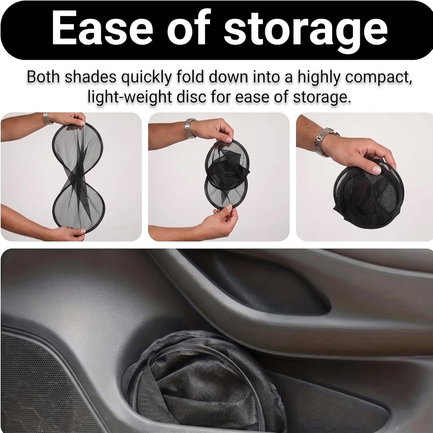 Car Window Shades 25"X15"(2 Pack),Sun Shade Side Window,Car Window Shade for Baby Can Blocks 99.98% UVR