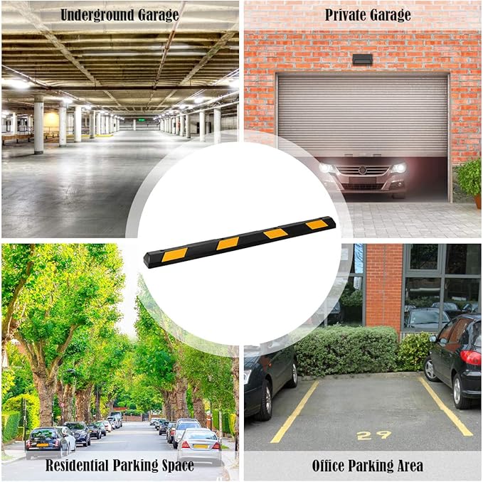 IRONMAX Parking Stopper for Garage, Heavy Duty Parking Block Garage Wheel Stop - Image 5