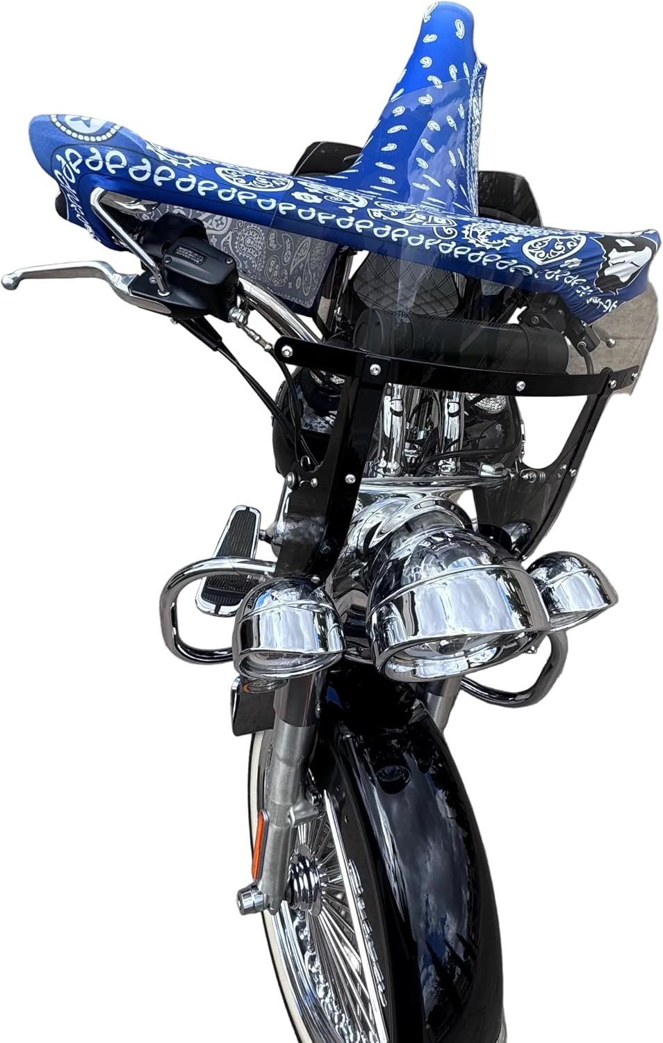 THIGHBRUSH® - Azul - Water Repellent Motorcycle Cover and Sunshade (Blue) | Keep Your Bike Seat Cool and Dry