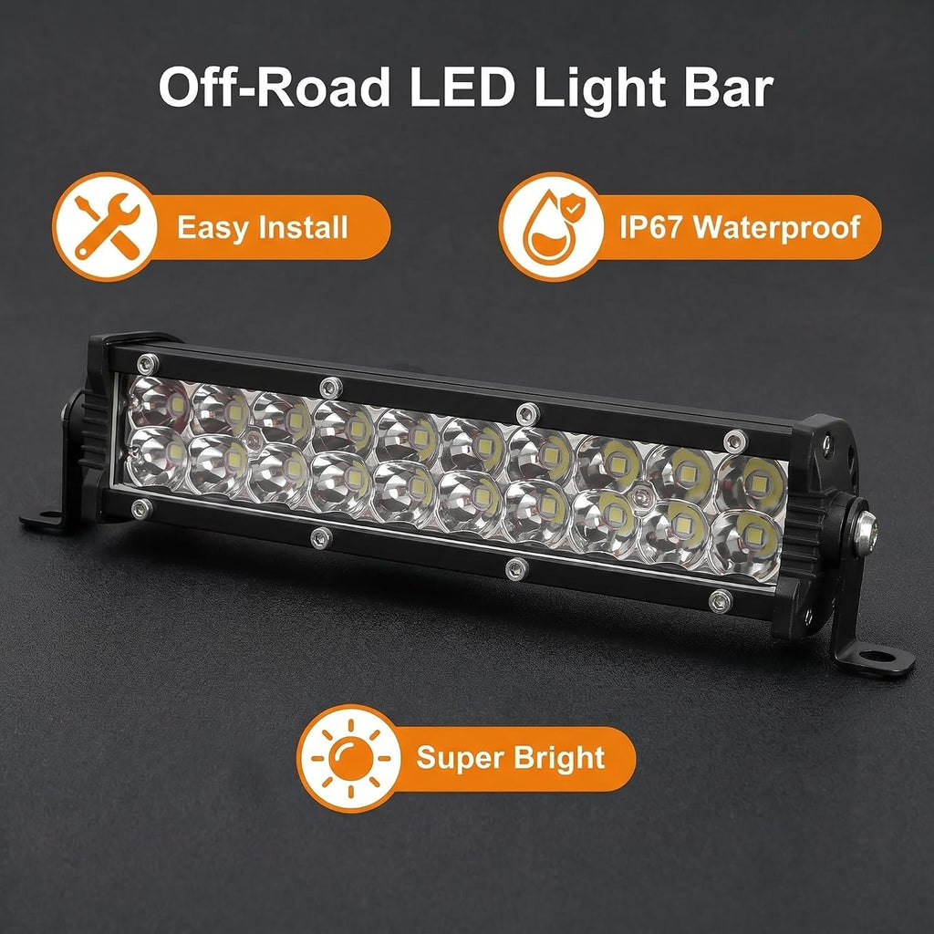 Motorcycle LED Light Bar 60W 4200Lm dirt bike headlight | Universal 7/8" 22mm Handlebars, Compatible with CRF110 CRF250F KLX110 TTR110 TTR110E RM85 YZF450 ，Dirt Bike Pit Bike