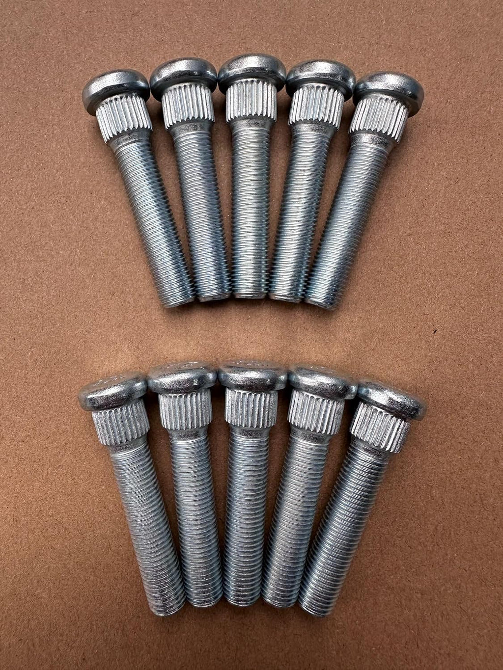 10PCS 1" Extender Longer 7/16-20 Serrated Wheel Studs 0.56 in. Knurl 2.32 in UHL Length Replacement for Elder Buick Oldsmobile Pontiac GMC 1961-1985, Chevrolet 1938-1990