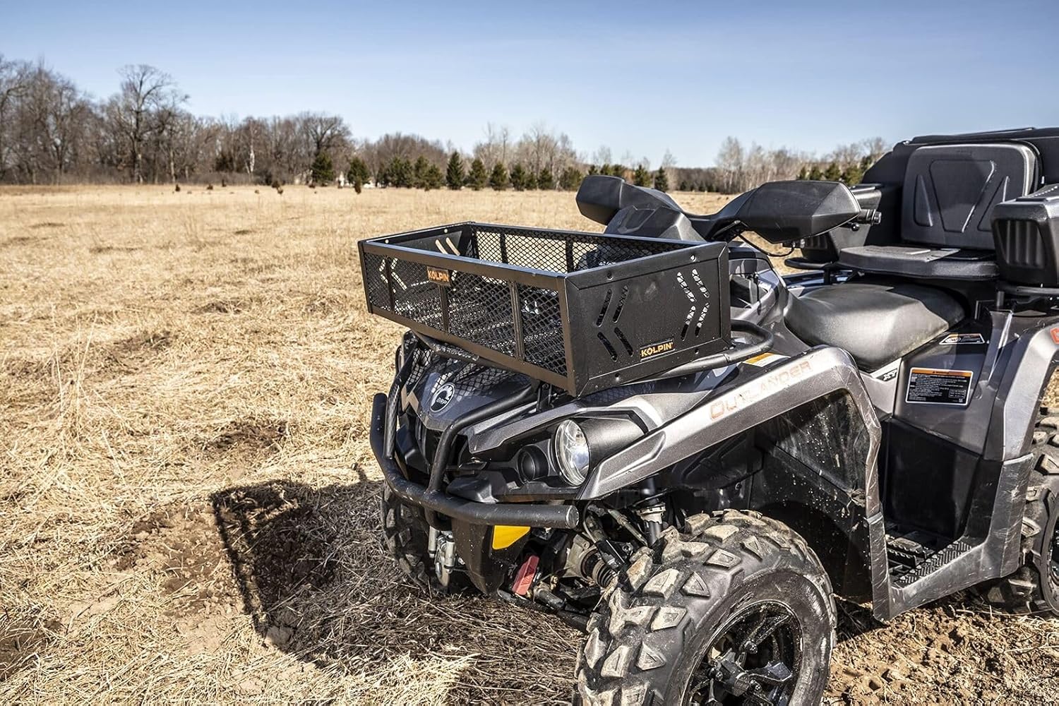 Kolpin 53360 ATV Front Rack Gear Basket, Black