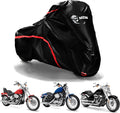 MZS Motorcycle Cover Waterproof Outdoor Compatible With HD Cruiser Models Sportster Softail Dyna V-rod Low Rider Sport Glide Fat Boy Heritage Nightster Iron 420D All Season Weather Covers Storage