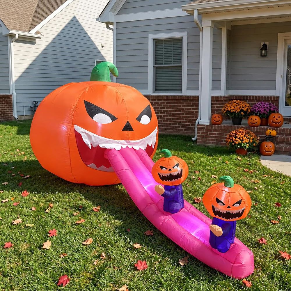 9FT Halloween Inflatables Pumpkin Outdoor Decorations, Blow Up Inflatable Gia...