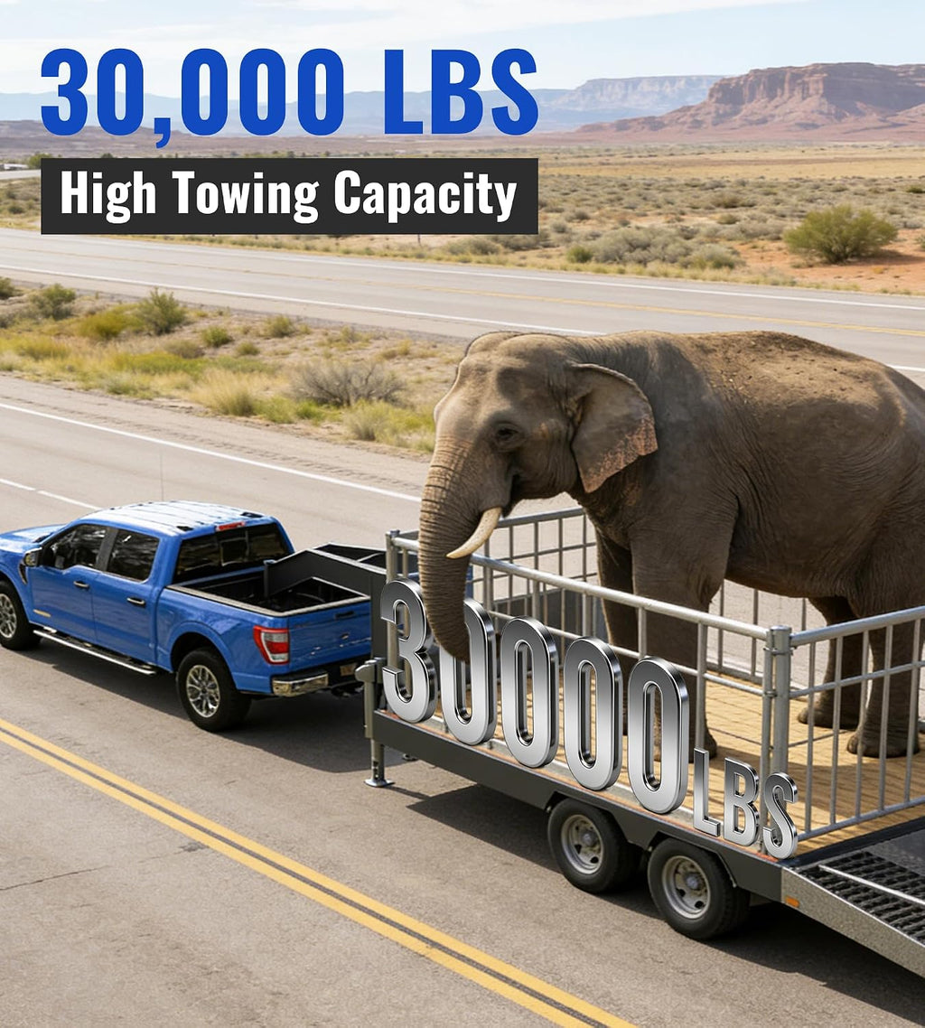 Universal 30,000 lbs Gooseneck Ball Plate Fit for All Standard 5th Wheel Rails Gooseneck Adapter Hitch