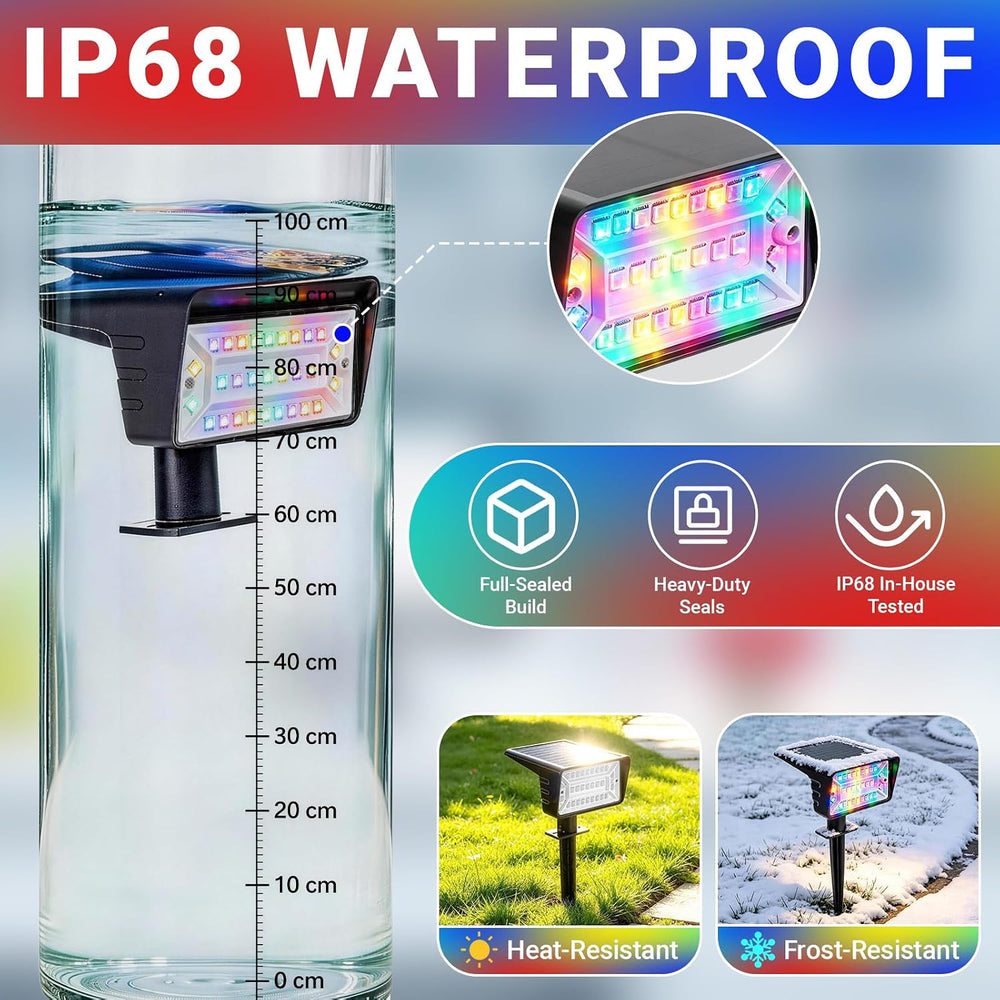6Pack RGBW Solar Halloween Lights Outdoor Halloween Decorations