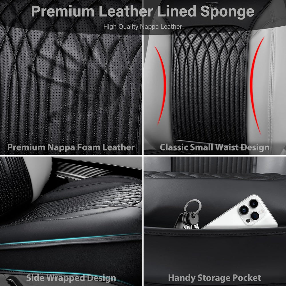 CAR PASS Car Seat Protector, Sideless Seat Covers for Cars, All Season Waterp...