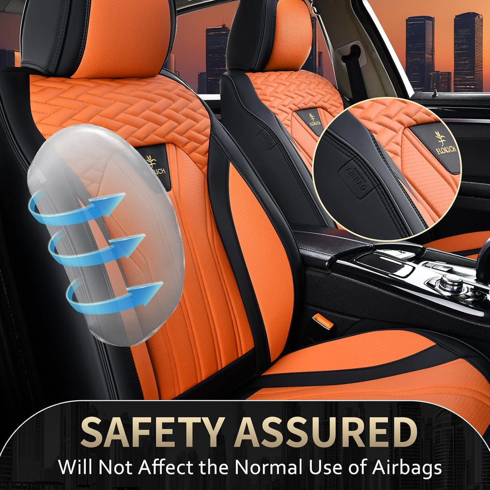 FLORICH Seat Covers for Cars, Waterproof Automotive Seat Covers, Leather Car ...
