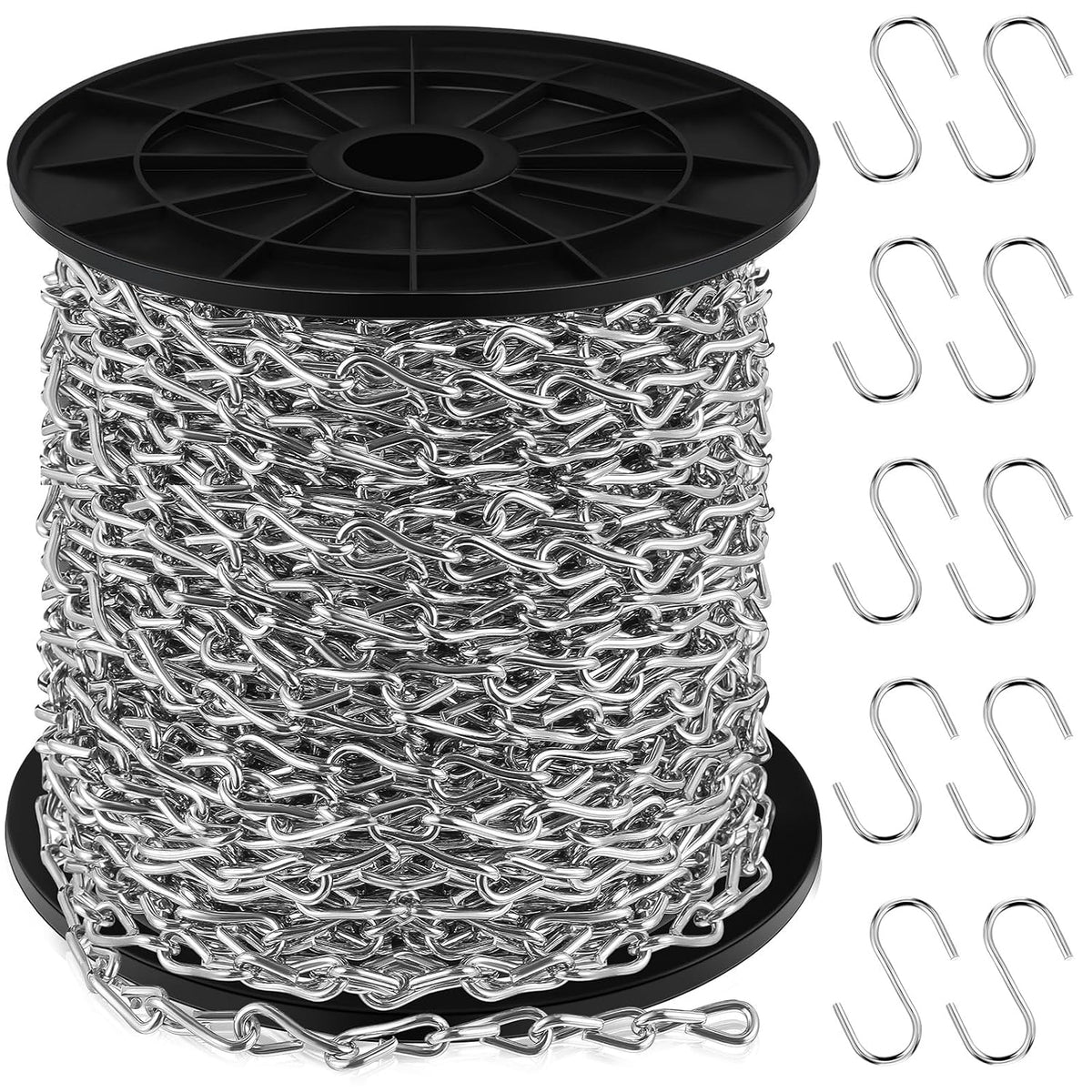 yaocom 100ft silver hanging jack chain with 10, main product view