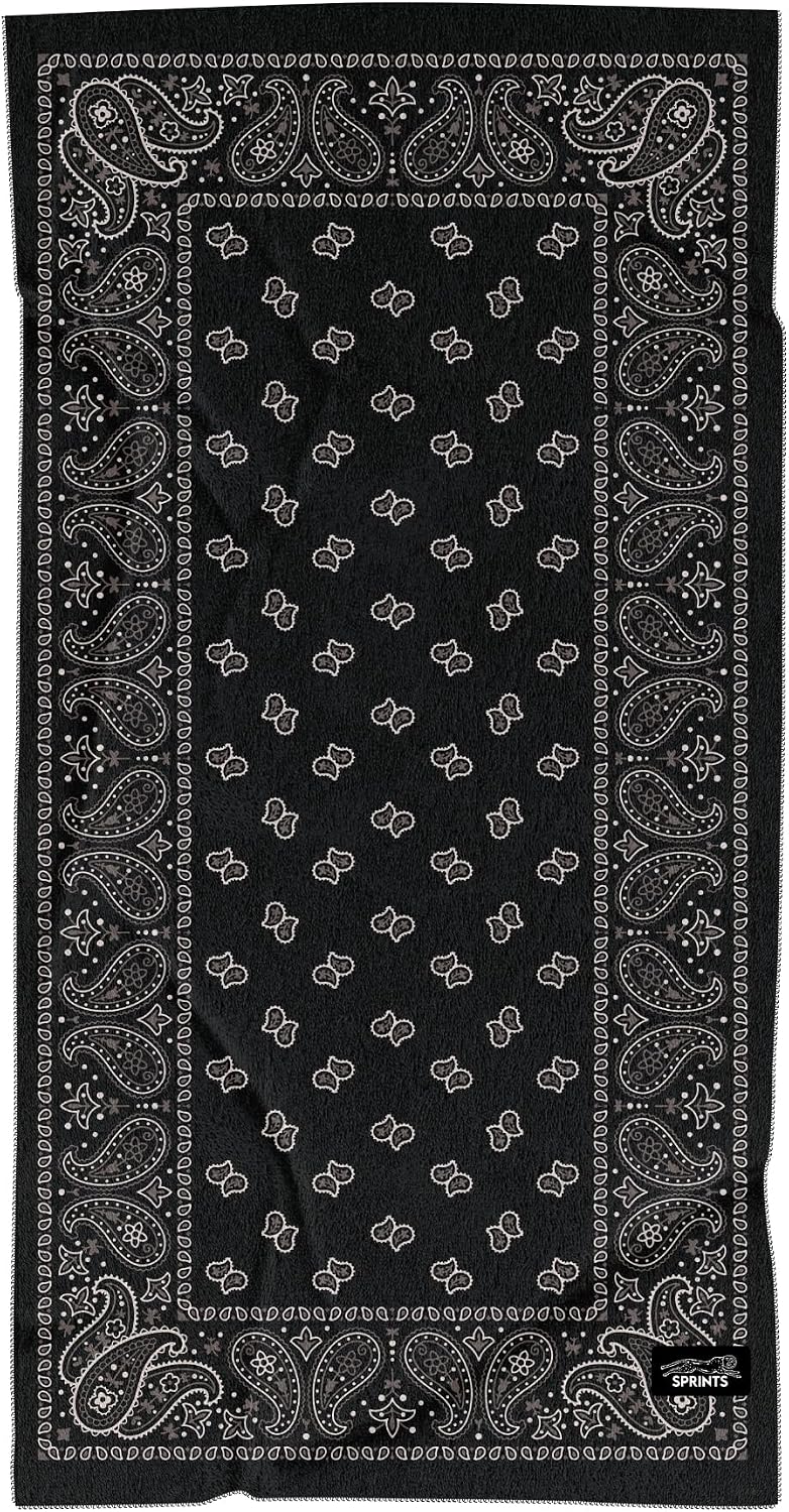 sprints athletic running towel, full-sized, car seat cover showing dimensions