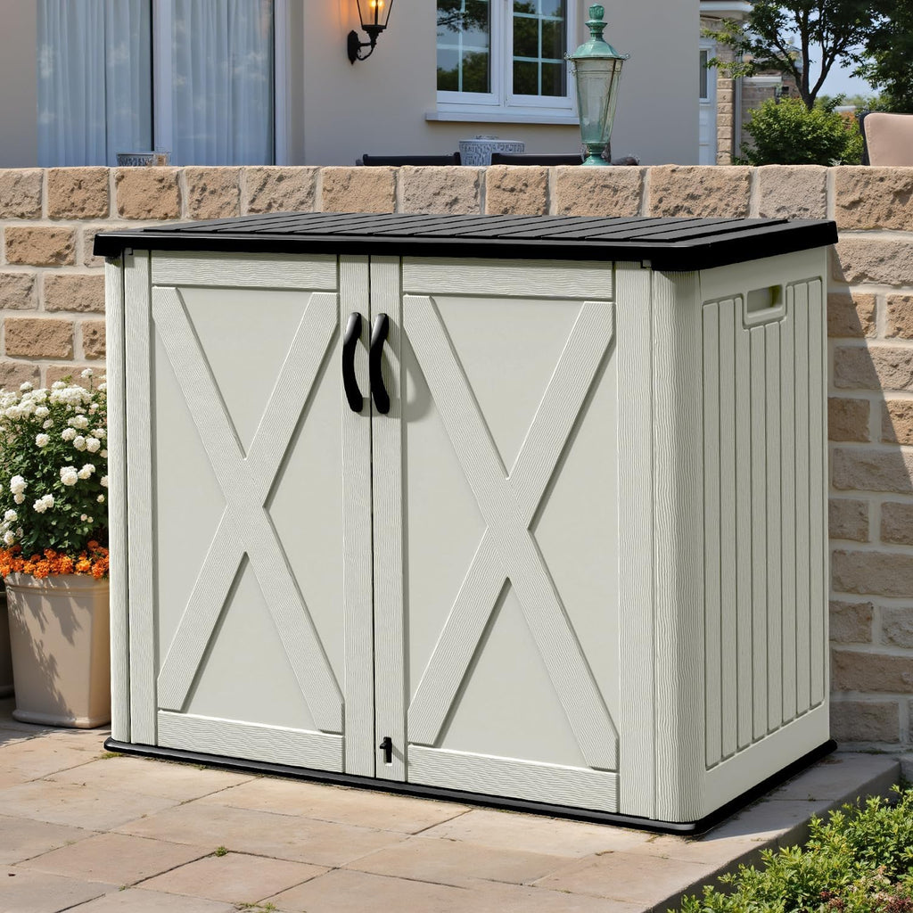 patiowell resin outdoor storage cabinet, 26 cu.ft horizontal, main product view