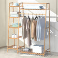 reliancer bamboo clothing garment rack,free standing clothes coat, main product view