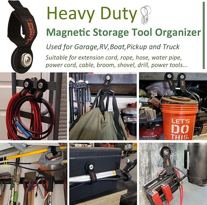 ULIBERMAGNET Strong Magnetic Storage Hooks, Heavy Duty Magnetic Garage Storage - Image 6