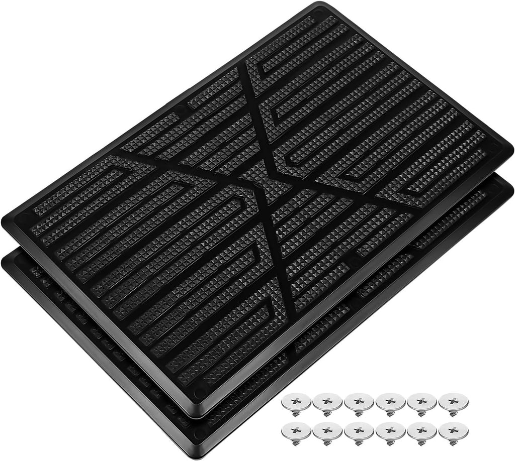 Homoyoyo 2pcs Heavy Duty Car Floor Mat Repair Patch Rubber Anti Slip Heel Protector Car Carpet Patch Kit – Universal Foot Pedal Cover Pad for Automotive Interior, Suv Truck Front Rear Seat Protection