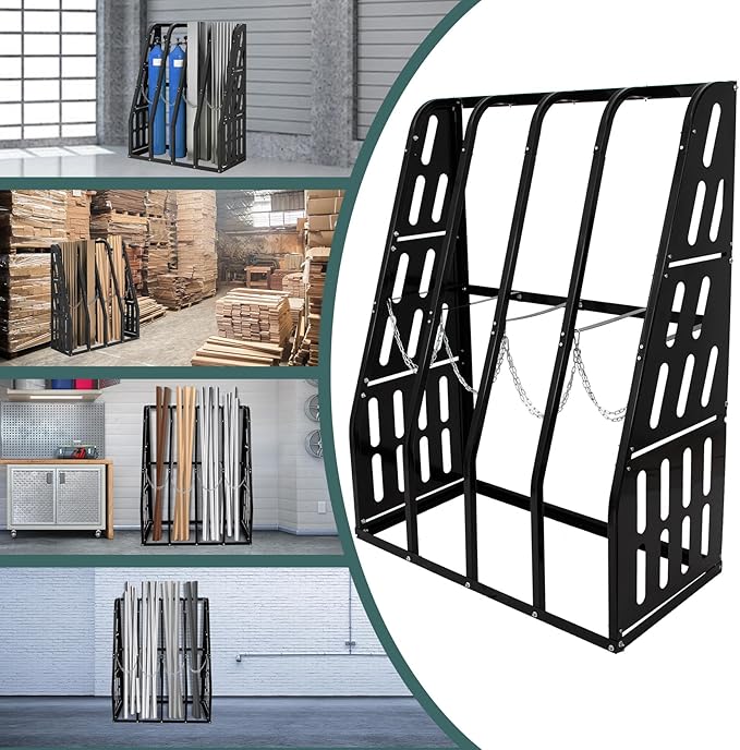 Vertical Bar Rack 1500 LB Capacity, 4 Bays Storage Rack 47" W x 24" D x 60" H - Image 7