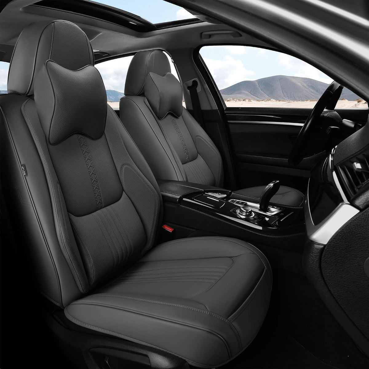 Front Seat Covers, 2 Pieces Universal Seat Covers