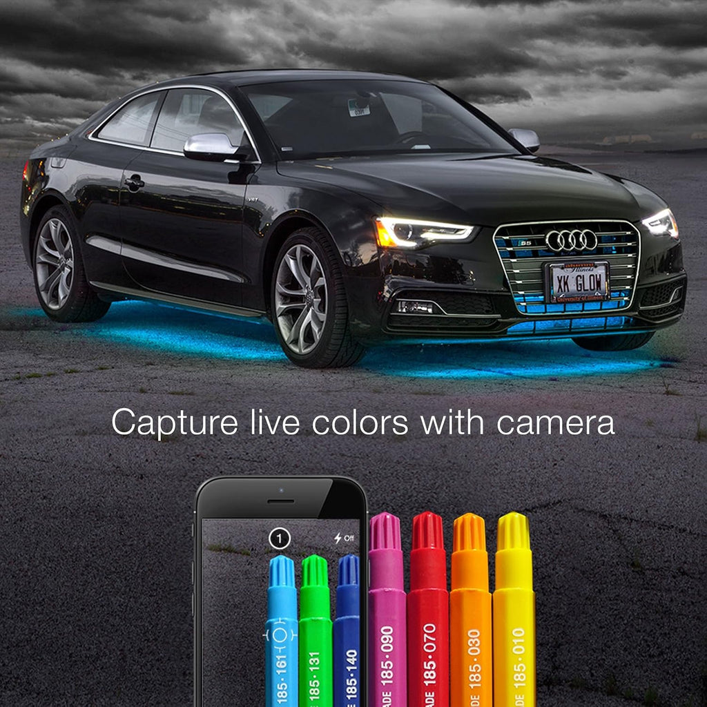XK-GLOW KS-MOTO-ADVANCE 10 Pod 8 Strip 2nd gen XKchrome App Control Motorcycle Advanced LED Accent Light Kit