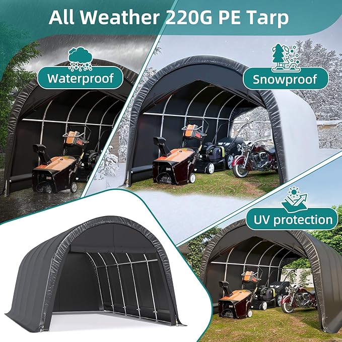EROMMY Carport 13 x 20 FT Heavy Duty, Portable Garage - Image 5