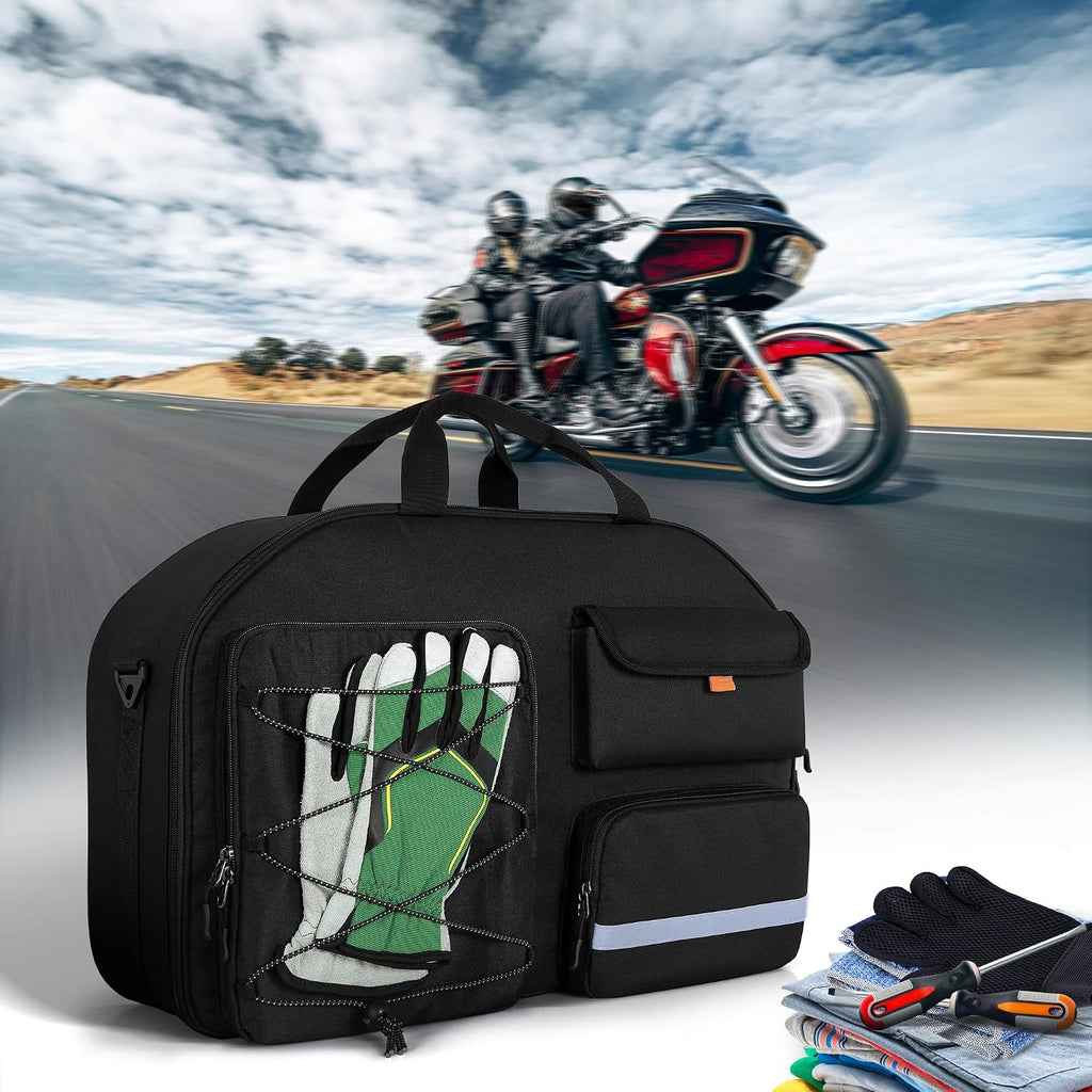 HODRANT Motorcycle Tour Pack Organizer, Tour Pack Liner Bag Compatible with Harley Davidson Street Glide Electra Glide Road King Road Glide, Travel Luggage Liner Bag for Motorcycle Trunk, Bag Only