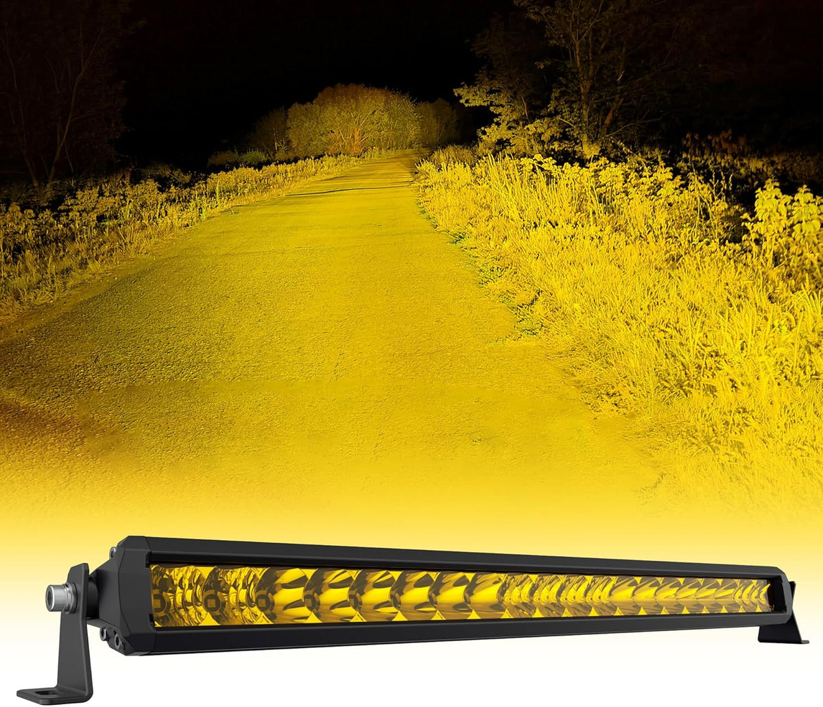 4wdking 22 inch amber led light bar 100w, main product view