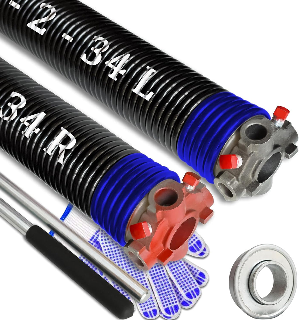 Garage Door Torsion Spring Set, Pair of 2" Electrophoresis Coated Garage Door