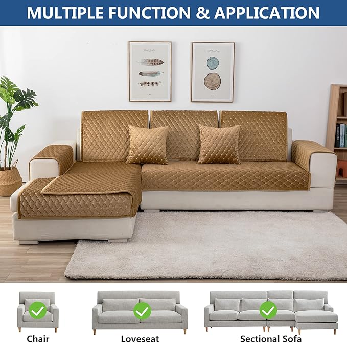 Eismodra Couch Cover, Sectional Couch Covers, Sofa Covers - Image 2