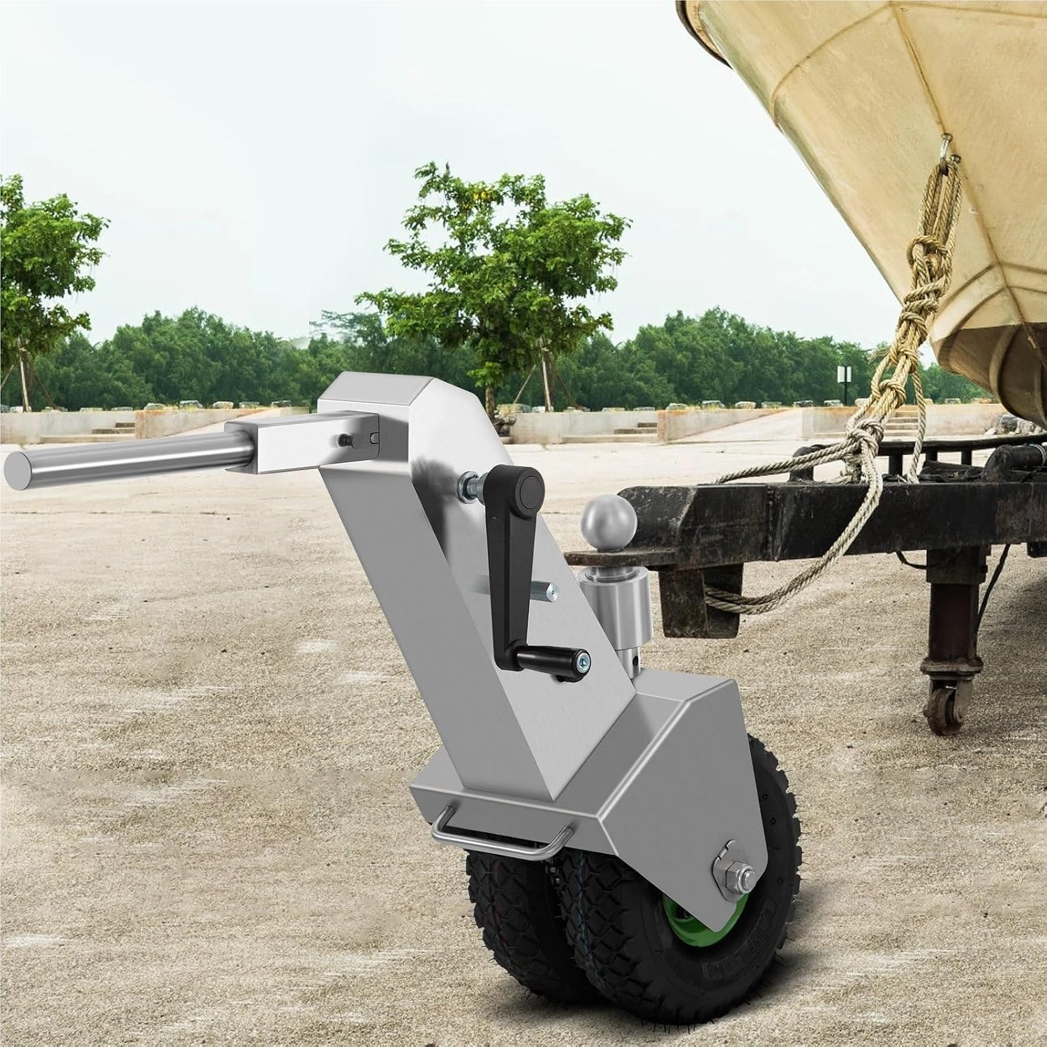 Car Moving Dolly 10000 Lb Manual Trailer Dolly for Car Rv Boat Travel Trailers Heavy-Duty Trailer Jack Mover Cart Moving Cars